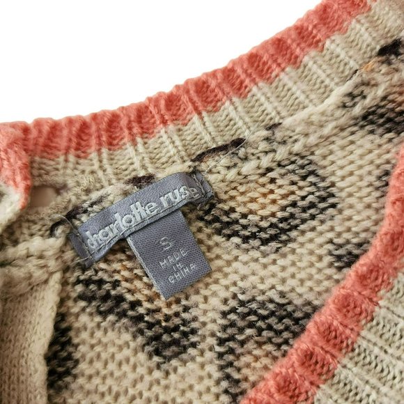 Sweater Animal Print Small Coral Brown - Picture 2 of 12